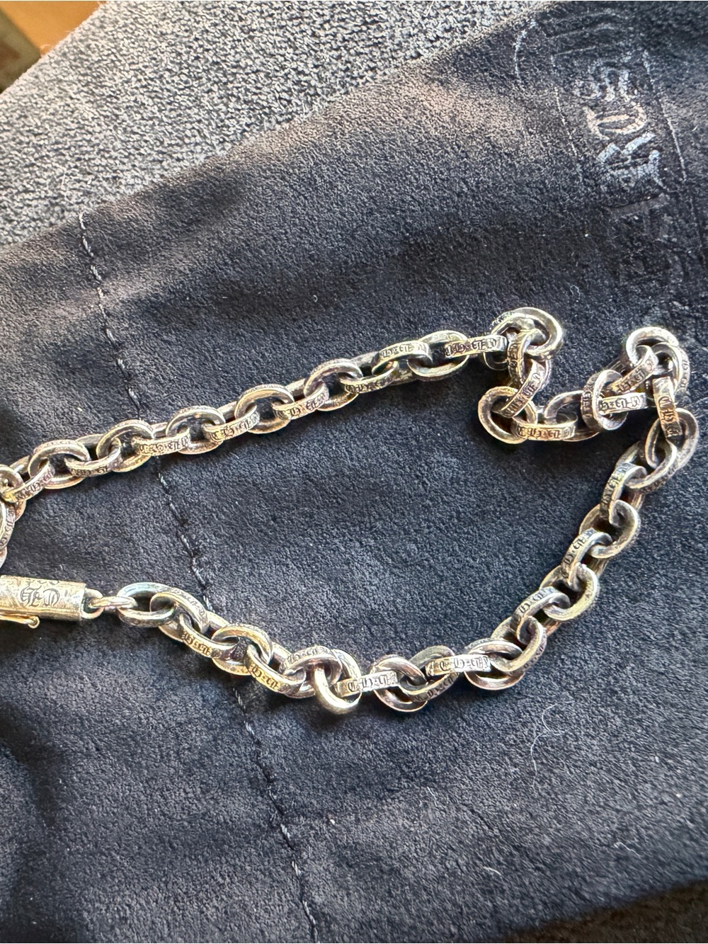 Chrome Hearts paper chain bracelet 
8”